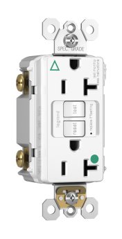 Pass & Seymour 2097-IGHGTRW Ground Isolated Self-Test Tamper Resistant Duplex GFCI Receptacle, 125 VAC, 20 A, 2 Poles, 3 Wires, White