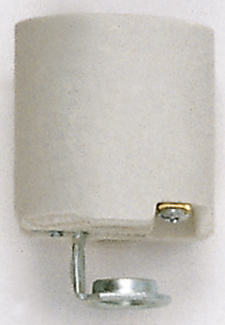 Satco 90-419 Keyless Porcelain Socket with 1/8 IPS Hickey Unglazed Aluminum Screw Shell 660 Watts 250 VAC