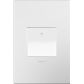 Pass & Seymour adorne ASPD1532W4WP adorne Paddle Switch with Gloss White Wall Plate White