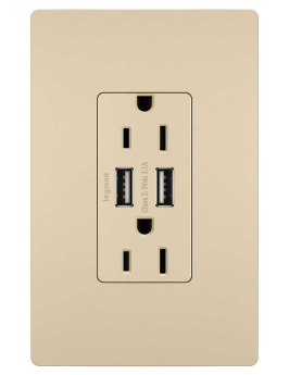 Pass & Seymour TM826USBI radiant 15A Tamper-Resistant USB Outlet 15 A 120 VAC