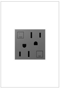 Pass & Seymour adorne AGFTR2152M4 adorne Tamper-Resistant 15A Duplex Self-Test GFCI Receptacles Magnesium