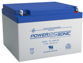 Power Sonic PS12260F2 Rechargeable Battery 12V 26 AH F2 Terminals ABS Plastic Case 6.56 In. Length