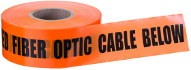 Ideal 42-104 Non-Detectable Underground Tape, 3 in W x 1000 ft L, 4 mil THK, Orange