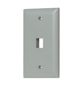 Pass & Seymour On-Q WP3401GY 1-Gang 1-Port Wall Plate Gray