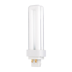 Satco S8329 T4 Twin Compact Fluorescent Lamp, 13 Watts, PL 4-Pin G24q-1 Base, 900 Lumens, Warm White