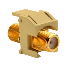 P&S WP3480-IV GOLD RECESSED KEYSTONE F-CONNECTOR IVORY