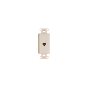 P&S WP3210-LA PRE-CONFIGURED 1 PORT STRAP 1 RJ45 LIGHT ALMOND