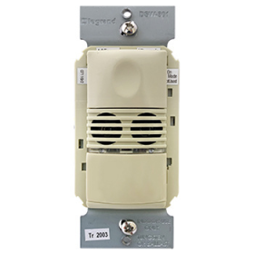 Pass & Seymour DSW301I Wattstopper Multi-Way Dual Technology Occupancy Sensor Single-Relay 120/277V Ivory