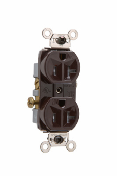 P&S WR20TR 20A 2P 3-WIRE TR WR RECEPTACLE 125V BROWN