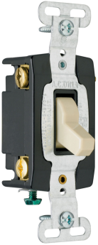 Pass & Seymour CSB15AC4-GRY 4-Way Heavy Duty Toggle Switch, 120/277 VAC, 15 A, 4 W