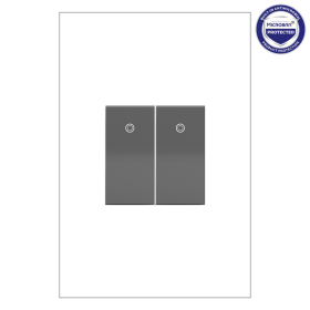 Pass & Seymour adorne ASPD1531M277 adorne 277V Paddle Switch Half-Size Magnesium with Microban