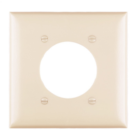 Pass & Seymour TradeMaster TP703-GRY Standard Wallplate, 2 Gangs, Gray, 5 in H x 4-3/4 in W, Nylon/Thermoplastic