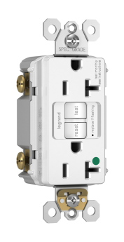 P&S 2097HG-W 20A SELF-TEST HOSP GFI RECEPTACLE 125V WHITE