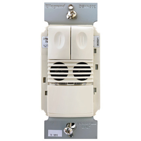 Pass & Seymour DSW302LA Wattstopper Multi-Way Dual Technology Occupancy Sensor Dual-Relay 120/277V Light Almond