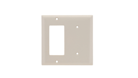 Pass & Seymour Sierraplex SP1426-LA Standard Combination Wallplate 1 Gang Light Almond 5 in Thermoplastic