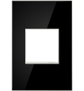 Pass & Seymour adorne AWM1G2MB4 adorne Mirror Black 1-Gang Screwless Wall Plate