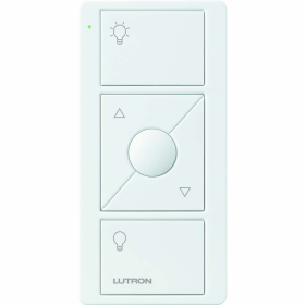 Lutron PJ2-3BRL-GWH-L01 Pico 3-Button Remote Control Switch with Raise/Lower/Favorite Button and Indicator LED 434 MHz 3 VDC