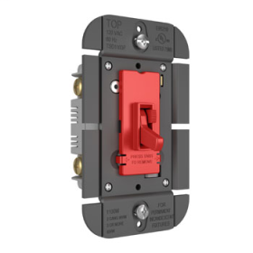 Pass & Seymour TSD1103PRED Toggle Slide Dimmer Incandescent Single Pole / 3-Way 1100W Red TSD1103PRED