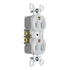 Pass & Seymour 3232TRW Trademaster 15A 125V Tamper-Resistant Duplex Receptacle White