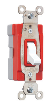 Pass & Seymour PlugTail PT20AC3-WSL 3-Way Extra Heavy Duty Illuminated Toggle Switch, 120/277 VAC, 20 A, DPDT