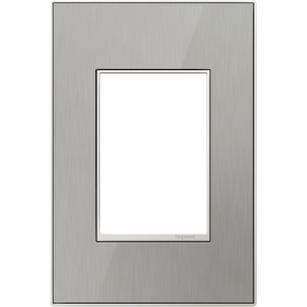 Pass & Seymour adorne AWM1G3MS4 adorne Brushed Stainless 1-Gang+ Screwless Wall Plate