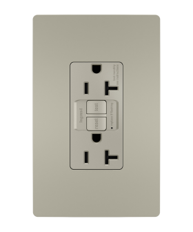 Pass & Seymour radiant 2097TRNICC4 radiant Tamper-Resistant 20A Duplex Self-Test GFCI Receptacle with SafeLock Protection Nickel