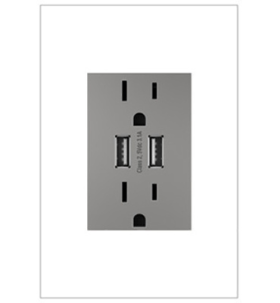 Pass & Seymour adorne ARTRUSB153M4 adorne Dual-USB Outlet Magnesium