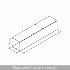 Hammond Mfg CWSC824NK Straight Section W/O KO 8x8x24 Steel/Gray