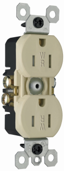 Pass & Seymour 3232TRWRI 15A/125V Weather-Resistant Duplex Receptacle Ivory