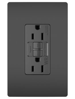 P&S 1597TRWR-BK 15A SELF-TEST TR WR SPEC GFI RADIANT RECEPTACLE 125V BLACK