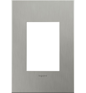 Pass & Seymour adorne AWC1G3BS4 adorne Brushed Stainless Steel 1-Gang+ Screwless Wall Plate