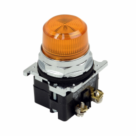 Cutler-Hammer 10250T197LAP24 Amber Heavy-Duty LED Indicating Light with Plastic Lens Watertight and Oiltight Full Voltage 24V NEMA