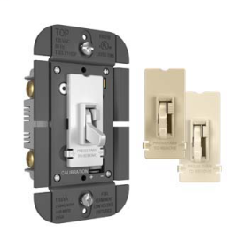 Pass & Seymour TSDLV1103PTC Toggle Slide Dimmer Magnetic Low Voltage Single Pole / 3-Way 1100VA Tri-Color TSDLV1103PTC