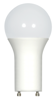 Satco S29840 A19 LED Lamp, 9.8 Watts, 2700K, Bi-Pin GU24 Base, 800 Lumens, Dimmable, Warm White, 6 per Box