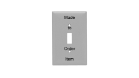 Pass & Seymour SSN15 Narrow Wallplate, 1 Gang, 4-1/2 in H x 2 in W, 302 Stainless Steel/Thermoplastic