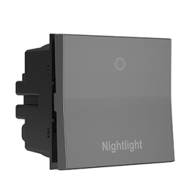 Pass & Seymour adorne ASPD1532MENL adorne 15A Paddle Switch Engraved - Nightlight Magnesium