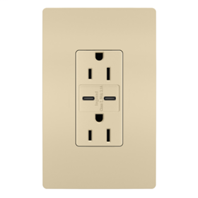 Pass & Seymour Legrand R26USBCCI Type C/C USB Chargers with Duplex 15A Tamper-Resistant Outlet Ivory R26USBCCI