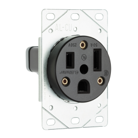 Pass & Seymour 3804 Power Outlets 50 A 250 VAC 2P 3W Flush Mount Receptacle