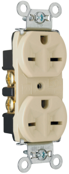 Pass & Seymour 5662I Heavy Duty Spec Grade Receptacles Back and Side Wire 15A 250V Ivory 3W