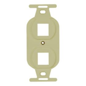 Pass & Seymour On-Q WP1062-IV 2 Port Keystone Duplex Type-106 Wall Strap Ivory WP1062-IV