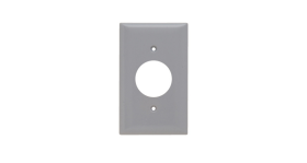 Pass & Seymour SP7-GRY Standard Receptacle Wallplate, 1 Gang, Gray, 5 in, Thermoplastic