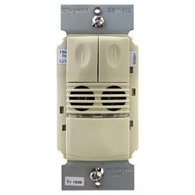 Pass & Seymour DSW302I Wattstopper Multi-Way Dual Technology Occupancy Sensor Dual-Relay 120/277V Ivory