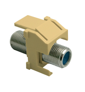 Pass & Seymour WP3481-IV Self Terminating/Keystone Insert F-Connector, Plastic, Ivory