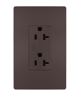 Pass & Seymour radiant TR26352RDBCC6 radiant Spec Grade 20A Tamper-Resistant Receptacle Dark Bronze