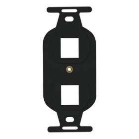 Pass & Seymour On-Q WP1062-BK 2 Port Keystone Duplex Type-106 Wall Strap Black WP1062-BK