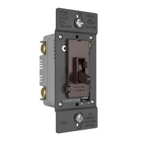 Pass & Seymour TSDLV703P TradeMaster Toggle Slide Dimmer Low Voltage Single Pole/3-Way 700VA Brown