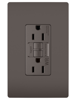 P&S 1597TRWR 15A SELF-TEST TR WR SPEC GFI RADIANT RECEPTACLE 125V BROWN