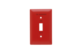 Pass & Seymour SS1-OBRED Toggle Switch Wallplate With Finish Matching Screws 1 Gang Red 4.5 x 2.75 x 0.23 in Thermoplastic