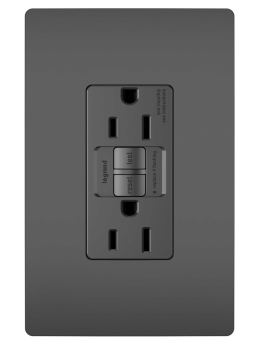 P&S 1597-BK 15A SELF-TEST SPEC GFI RADIANT RECEPTACLE 125V BLACK