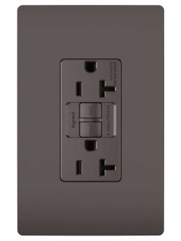 P&S 2097TR 20A SELF-TEST TR SPEC GFI RADIANT RECEPTACLE 125V BROWN